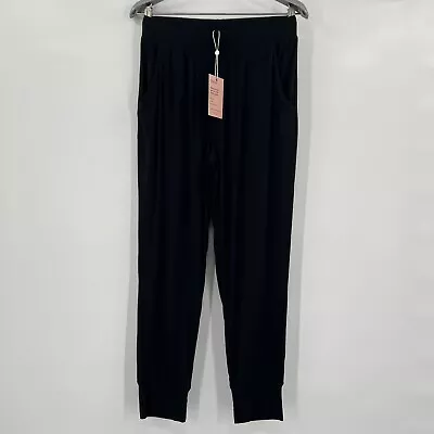 Quince Women’s Black Modal Jersey Lounge Joggers Pants Sz S  NWT 7/8 Length • $20.21