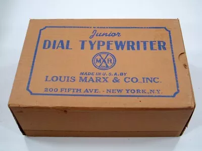 BOX ONLY Louis Marx & Co Junior Dial Typewriter Marx Toys Cardboard Box Empty • $19.99