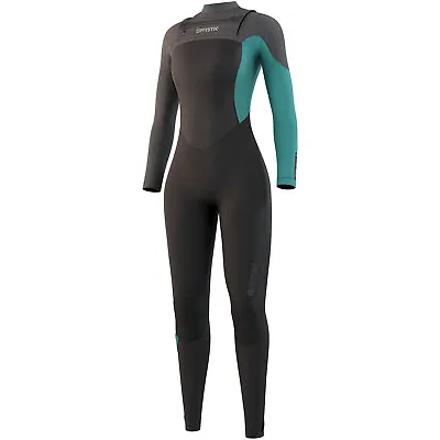 Mystic Womens Diva 3/2mm Front Zip Wetsuit 2023 - Black/Mint 210077 • $155.60