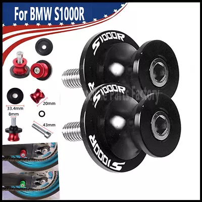 For BMW S1000R M8 Accessories Swingarm Spools Slider Stand Screws 2014-24 Black • $8.36