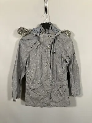 JACK WOLFSKIN TEXAPORE Jacket - Size UK8 - Grey - Great Condition - Women’s • £29.99