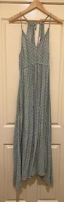 Boho Maxi Dress Size L  14/16 Green Rayon • $15