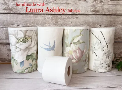 £12.95 • Buy Handmade Laura Ashley Storage Basket- Toilet Roll Holder Bathroom Birds Wisley