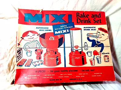 MAREX TOY MIXER Blender BAKING SET Battery Operated KITCHEN Child's Set MIXI • $70.39