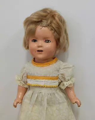 Vintage 1930s Ideal 13  SHIRLEY TEMPLE Composition Doll Needs TLC • $19.99