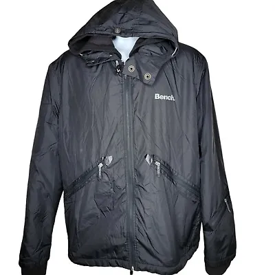 Bench Hooded Softshell Fleece-Lined Jacket Size Large Black Full-Zip • $16.99