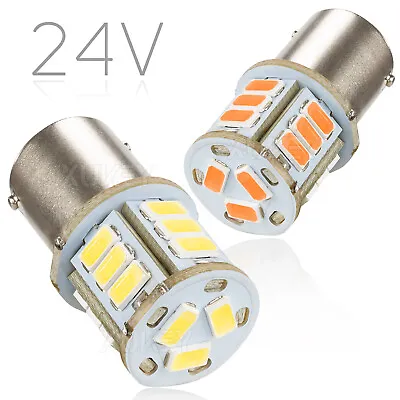 Side Light 149 246 R5W R10W 18 SMD BA15s LED Spot Bulbs HGV Truck 24v Red White • $12.42