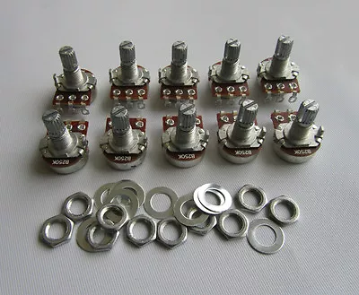 10x Linear 250K Electric Guitar Mini Pots Short Split Shaft Potentiometer B250K • $6