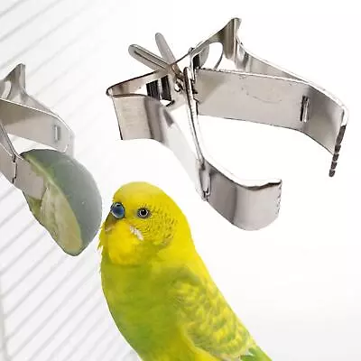 Bird Cage Food Holder Clamp Bird Cage Feeder Clip For Parrot Macaw Hamster • $6.74