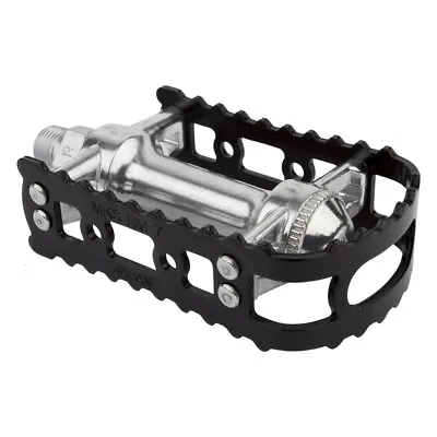MKS BM-7 Cage Pedals 9/16  Chromoly Axle Lightweight Aluminum Body Black/Silver • $39.71