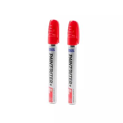 Markal PRO LINE Marker Paint Pen - Writes On All Surfaces - Red - 2 Each • $20.48