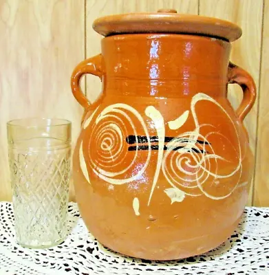 Old World Tlaquepaque Ollas De Barro Mexican Red Clay Bean Pot 1 1/2 Gal • $49.99