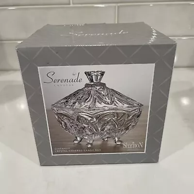 Godinger Serenade Shannon Crystal Candy Dish w/ Lid. Open Box. Unused. Model 437 • $12.99