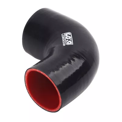 Silicone Hose 2.5  To 3  Inch 90° Degree Reducer  63mm - 76mm Pipe Coupler Black • $15.99