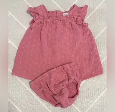 ZARA Baby Girl Matching Set Size 9-12M • $12