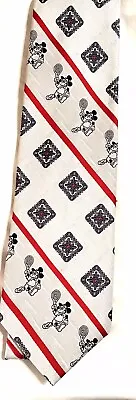 Vintage Retro Mickey Mouse Tennis Tie By Cervantes -Walt Disney Made In The USA • $19.99