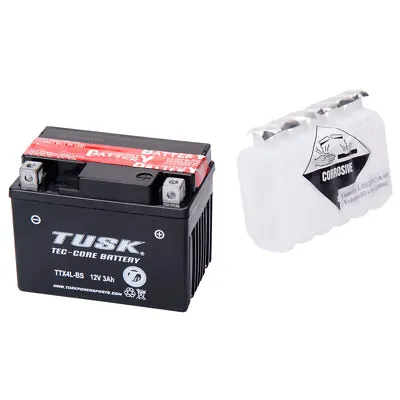 Tusk Tec-Core Battery With Acid TTX4LBS Motorcycle ATV Dirt Bike 1461700003 • $31.59