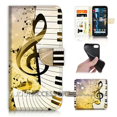 ( For Google Pixel 3 XL ) Flip Case Cover AJ21305 Music Sign Clef • $12.99