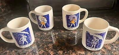 Vintage Morton Salt Coffee/Tea Mugs - Set Of 4 • $14.99