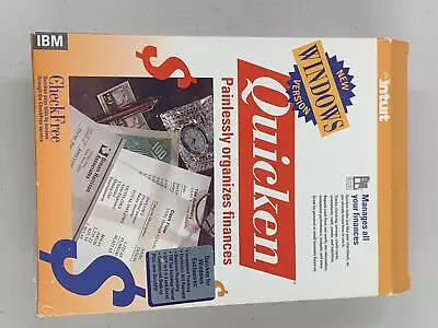 Vintage Intuit Quicken Version 1.0 Software For IBM Windows 3.0 Compatible • $149.95