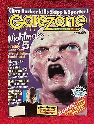 $13.99 • Buy GoreZone Magazine #10 November 1989 FANGORIA Nightmare 5