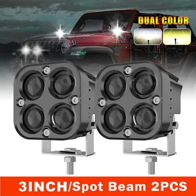 2x 3Inch 80W LED Cube Pods Work Light Bar Spot Beam Driving Fog Offroad ATV UTV • $28.89