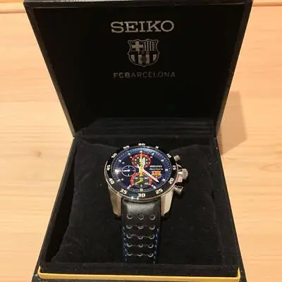 Seiko Sportura SPC089P1 Limited Edition FC Barcelona Date Quartz Mens Watch • $833