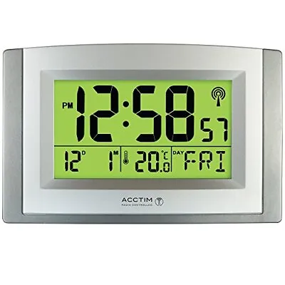 Stratus Smartlite Wall/Desk Clock Silver171 X 285 X 30 Mm • £42.99