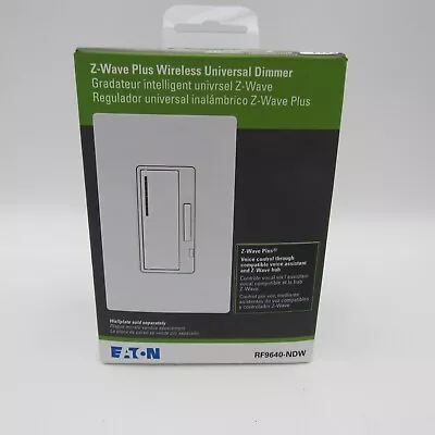 Eaton Z-Wave Plus Wireless Universal Dimmer Switch RF9640-NDW White • $31.99