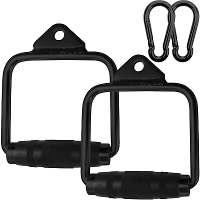 A2ZCARE Combo LAT Pull Down Attachment - D Handle With Rubber Handgrips (Pair) • $32.99