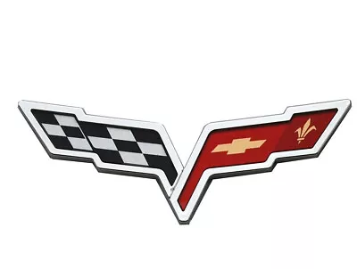 2005-2013 C6 Corvette Front Hood Crossed Flags Premium ABS Badge Emblem  • $21.99