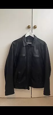 All Saints Lark Leather Jacket - Size L • £50