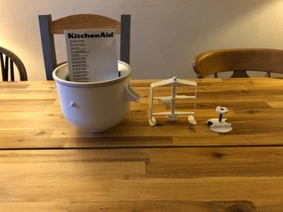 £31 • Buy KitchenAid 5KICA0WH Ice Cream Bowl Attachment -Used Once -  RRP£119