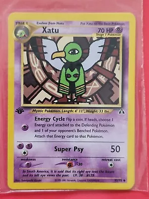 Pokemon Cards XATU 1st Edition NEO DISCOVERY  -  52/75 MINT • $4