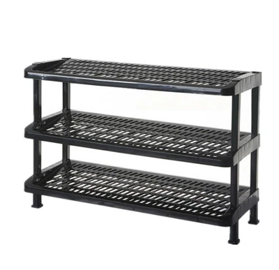 $29.99 • Buy Plastic Shoes Rack Stackable Storage Holder Organiser Cabinet Shelf 3 - 5 TIER