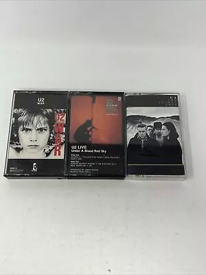 U2 Cassette Lot - The Joshua Tree War Under A Blood Red Sky Live 1980s Rock Pop • $15