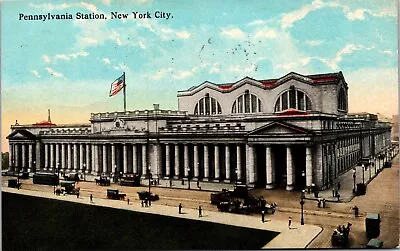 Postcard Pennsylvania R.R. Station New York City N.Y. *C6871 • $5