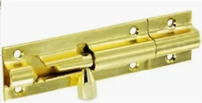 Straight Barrel Bolt Lock Crank Sliding Door Bolts 75 Mm Brass • £2.80