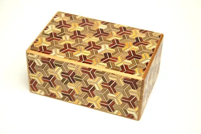 Secret Puzzle Box 35 Steps + 1 Trick 3-Color Turtle Shell Pattern Yosegi Zaiku • £200.02