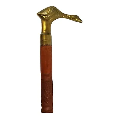 $14.95 • Buy Vintage Rosewood Cane Walking Stick With Brass Duck Handle Traditional 