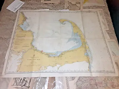 1957 Cape Cod Bay Nautical Chart By United States Coastal & Geoditic # 1200 • $89