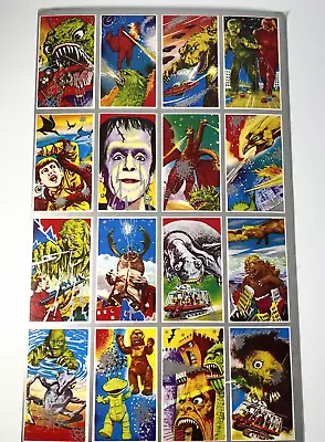 Toho Monster 1960’s Vintage Trading Cards Rare Japan Menko Ultra Q Uncut Sheet • $180