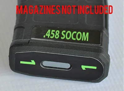 .458 SOCOM MAG STICKERS Fits MAGPUL PMAG 30 GEN M3 MAGS LIME NUMBERS 1-6 • $11.50