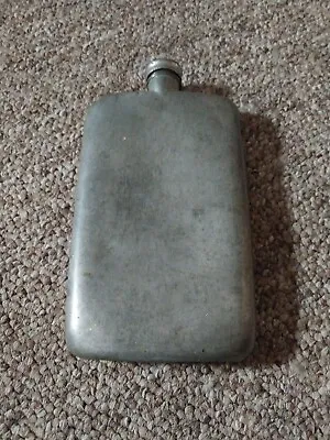 Vintage Early 1900s Abercrombie & Fitch Pewter Flask Y 71 12 Oz Made In England • $112