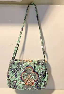 Vera Bradley Small Cross Body Bag Fan Flowers Purse 9  X 3  X 6  Excellent • $21.77