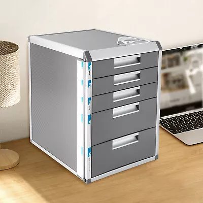 4/5/7 Drawer Desktop File Cabinet Storage Filing Cabinet W/ Label Lock Office • $66.49