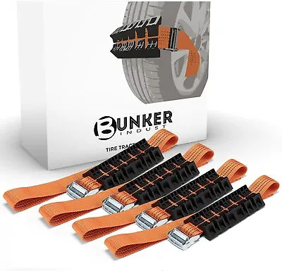 BUNKER Tire Traction Device4 X Anti-Skid Tire Straps For Off Road 4X4 Snow • $39.99