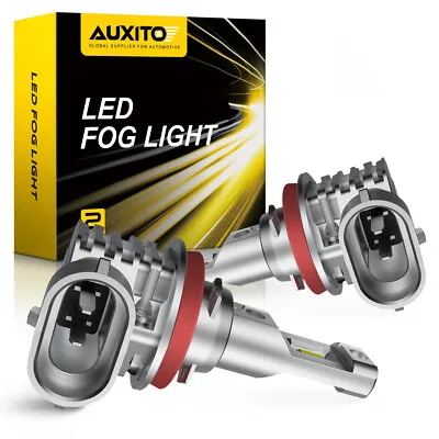 AUXITO CANBUS Switchback H11 H8 Fog LED Light Bulbs Dual Color Yellow White New • $24.69