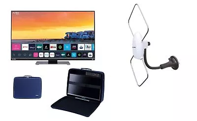 Avtex W195ts-u 19.5  12v/240v Hd Freeview Satellite Smart Tv Aerial Case Bundle • £439.99