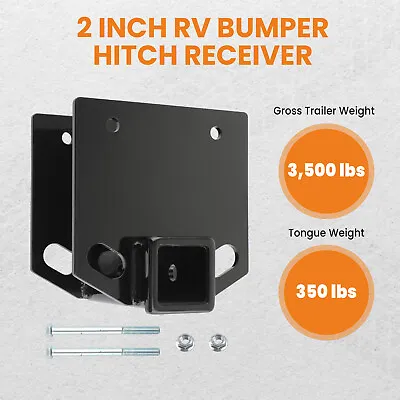 2 Inch RV Bumper Mount Hitch Receiver Kit For 4x4 Inch Square RV Bumper 3500 LBS • $42.99